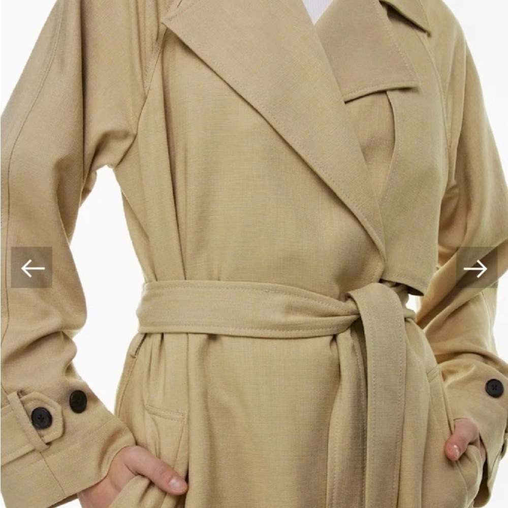 Aritzia Babaton cultivate trench coat, NWT size L, Wicker Tan, MRS $298 - Picture 5 of 11